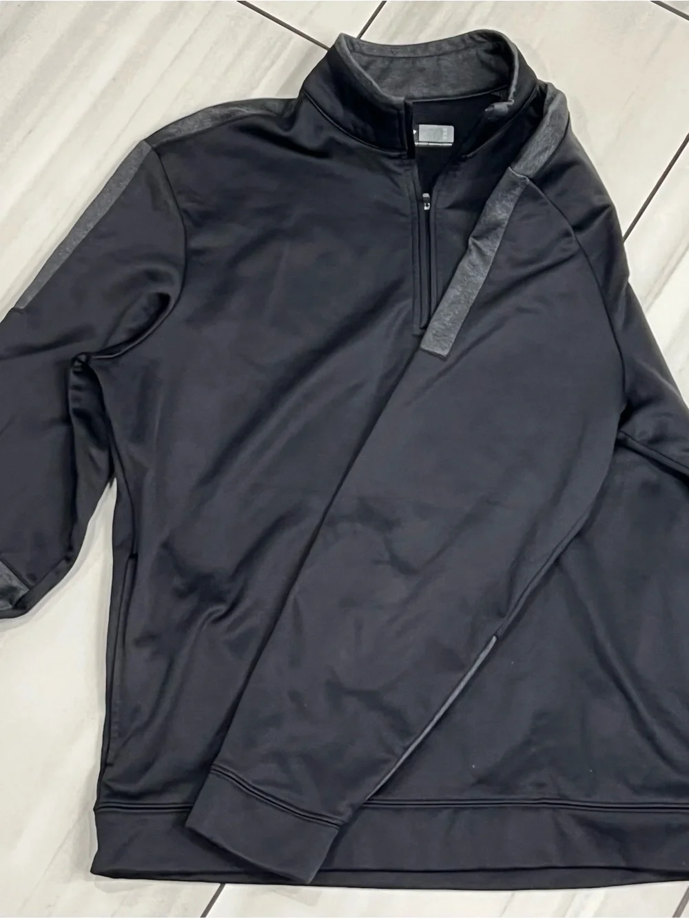 Callaway Quarter Zip Golf Pullover Long Sleeve Men’s Sz M, Black/Gray